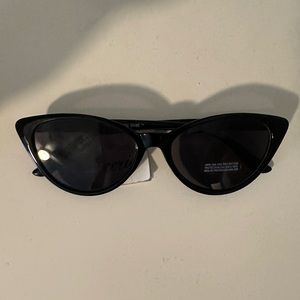 Cat eye sunglasses.